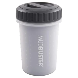 Dexas MudBuster Paw Washer, Large, Grey with Lid