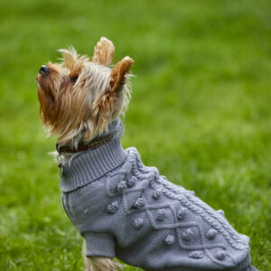Grey Soft Knitted Dog Jumper